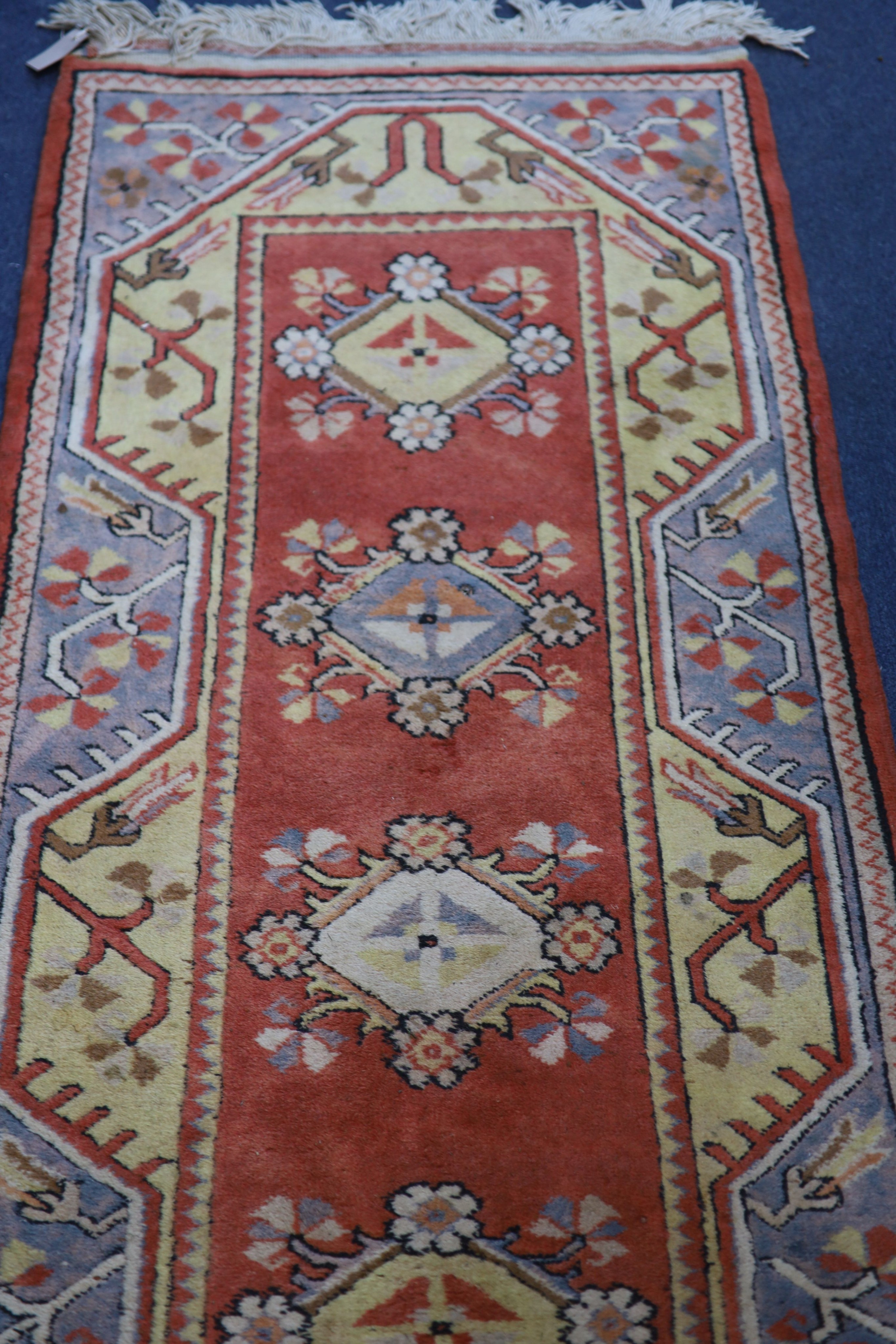 Two Caucasian design runners, larger 350 x 74cm